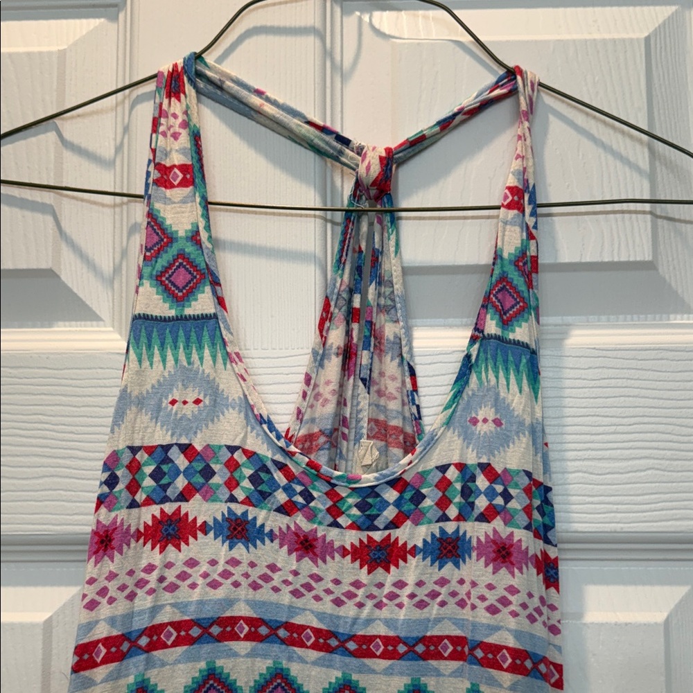 Colorful Patterned Mini Dress - Picture 2 of 3